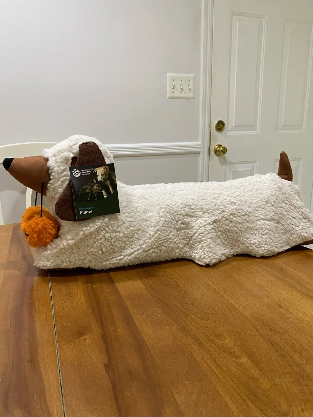 NWT. Humane World for Animals, Halloween, dachshund pillow.